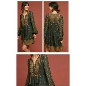 Anthropologie Akemi + Kim Embroidered Dress
